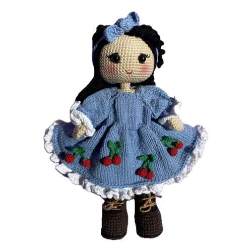 عروسک بافتنی طرح گیلاسی