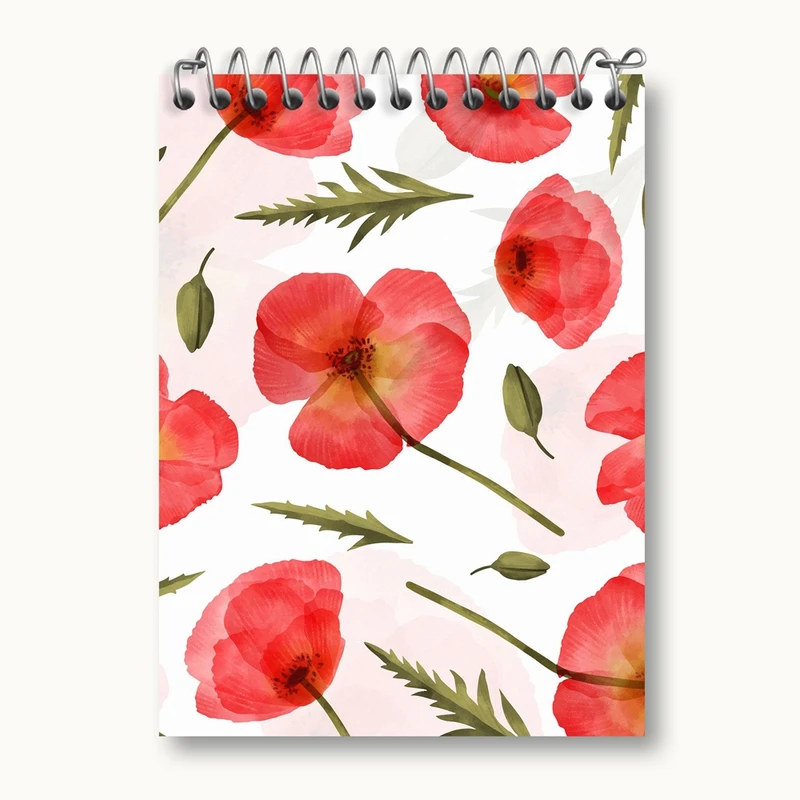 دفتر یادداشت 50 برگ خندالو مدل گل گلی کد 29011