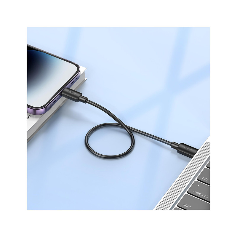 خرید و قیمت کابل تبدیل USB-C به لایتنینگ هوکو مدل X96 20W طول 0.25 متر
