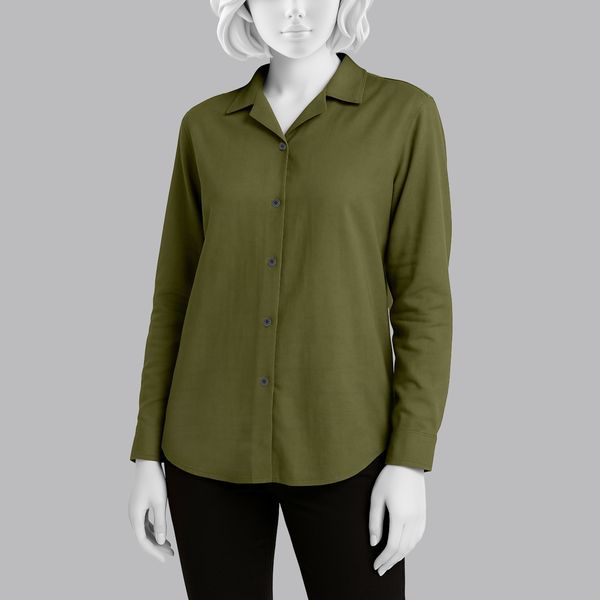 شومیز آستین بلند زنانه باینت مدل 2261788 رنگ سبز