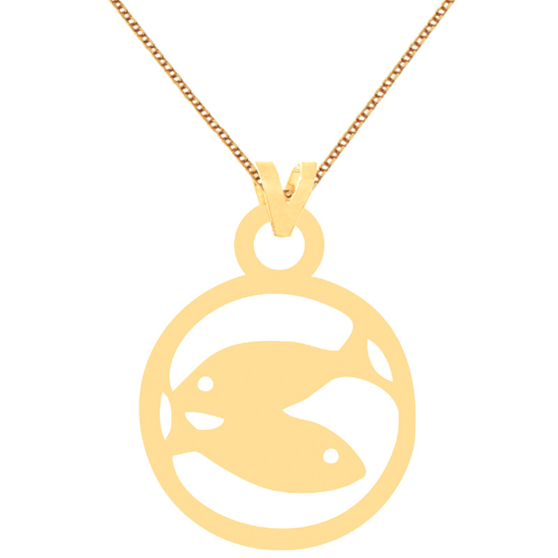گردنبند طلا 18 عیار زنانه کرابو طرح ماه اسفند مدل Kr7154