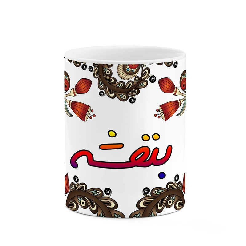 ماگ کاکتی مدل اسم بنفشه طرح سنتی گل و بته کد mgh44192