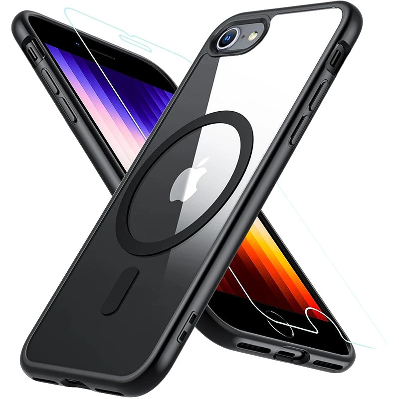 کاور اسپایدر مدل Silicone Magnetic Magsafe مناسب برای گوشی موبایل اپل iPhone 7  به همراه محافظ صفحه نمایش