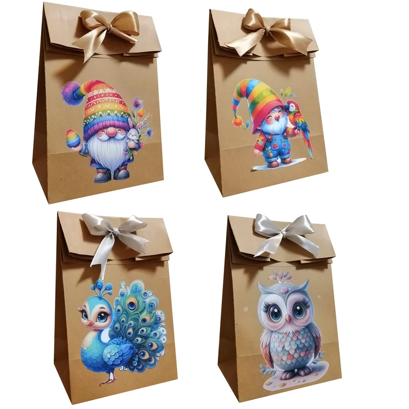 پاکت هدیه مدل کادو و تولد کودکانه مجموعه 4 عددی