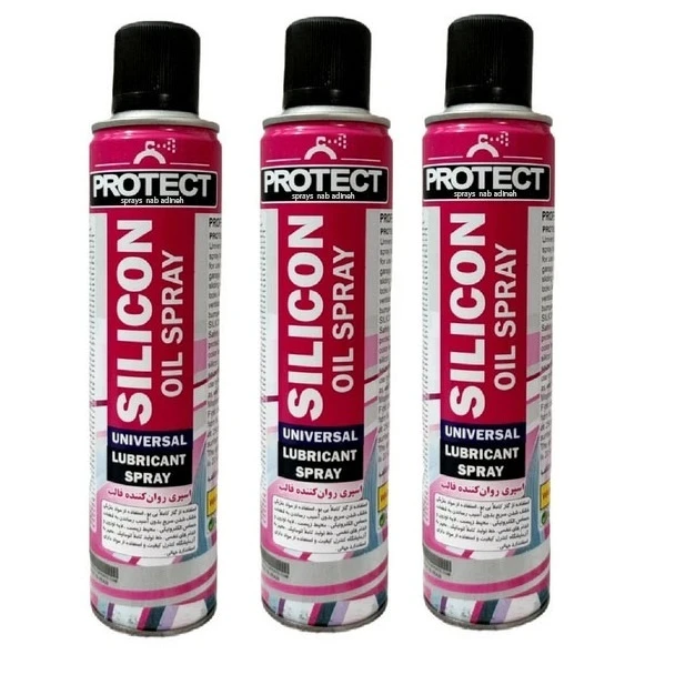 اسپری روان کننده قالب پروتكت اسپريز ناب آدينه مدل silicon حجم 300 میلی لیتر بسته سه عددی