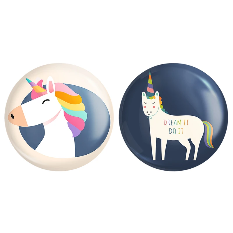 مگنت خندالو طرح اسب تک شاخ پونی کد 10931089 مجموعه 2 عددی