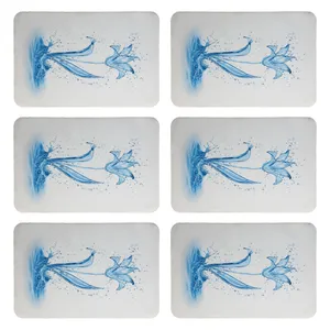 زیربشقابی طرح گل کد 9036 بسته 6 عددی 