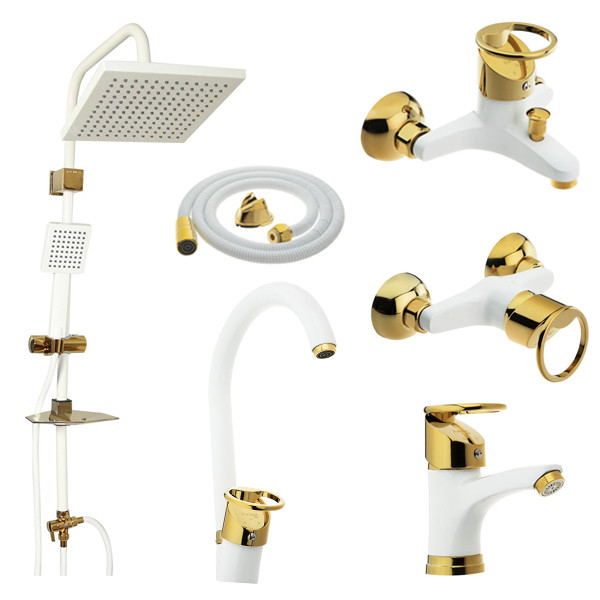 ست شیرآلات فراست پویا مدل تیدا 7001 با شلنگ توالت و دوش حمام ست شیرآلات فراست پویا مدل تیدا 7001 با شلنگ توالت و دوش حمام