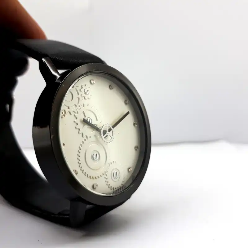 ساعت مچی عقربه ای مدل چرخ دنده کدblk 01