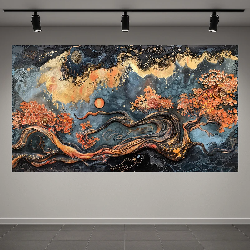 پوستر طرح نقاشی مدل انتزاعی کد AR3059552