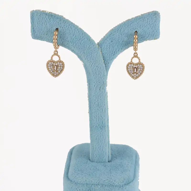 گوشواره زنانه ژوپینگ مدل قلب کد CC112