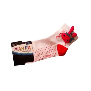 جوراب دخترانه مدل عروسکی خالدار