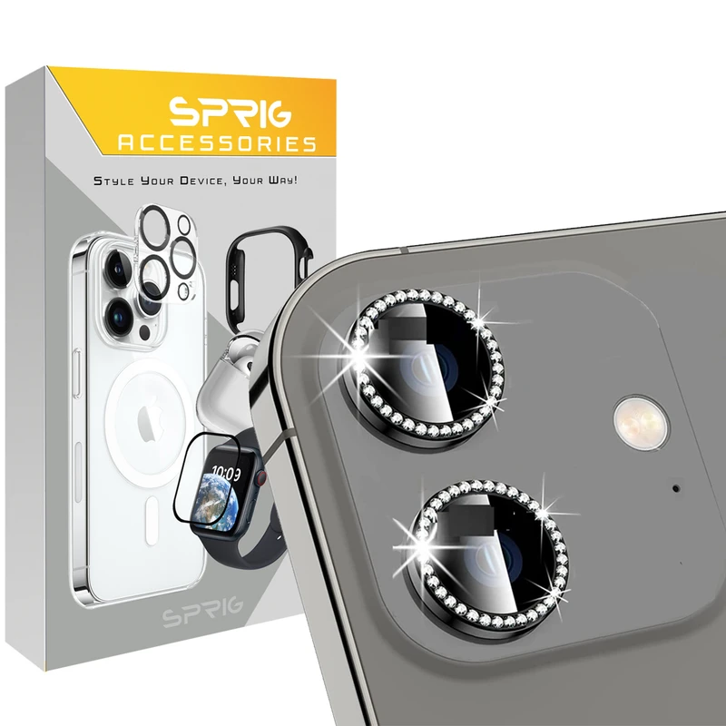 محافظ لنز دوربین اسپریگ مدل Ring Metal Shine مناسب برای گوشی موبایل اپل Iphone 11