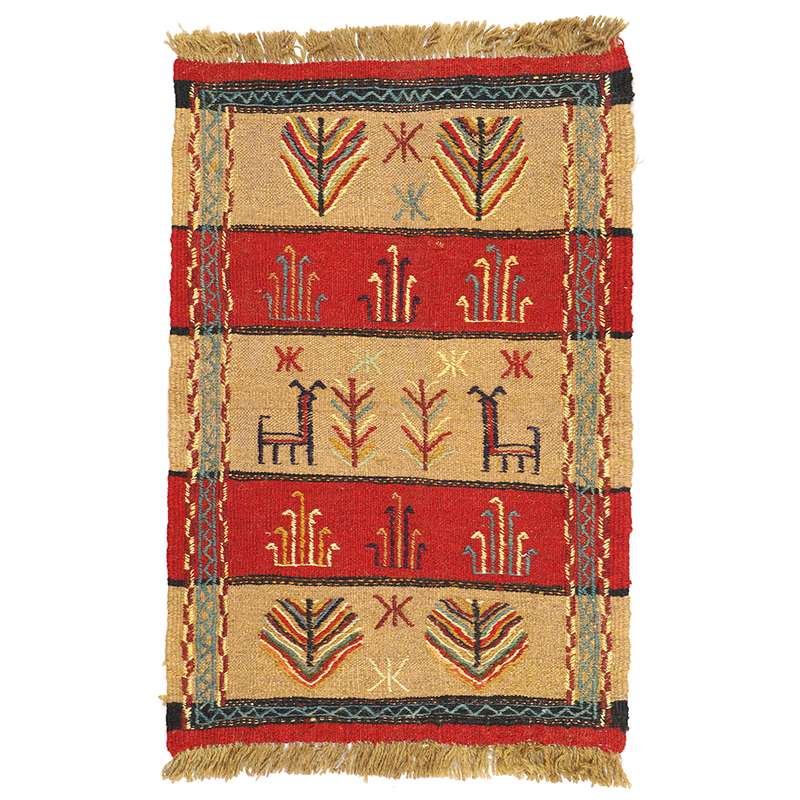 گلیم دستبافت نیم متری مدل خراسان کد 140926