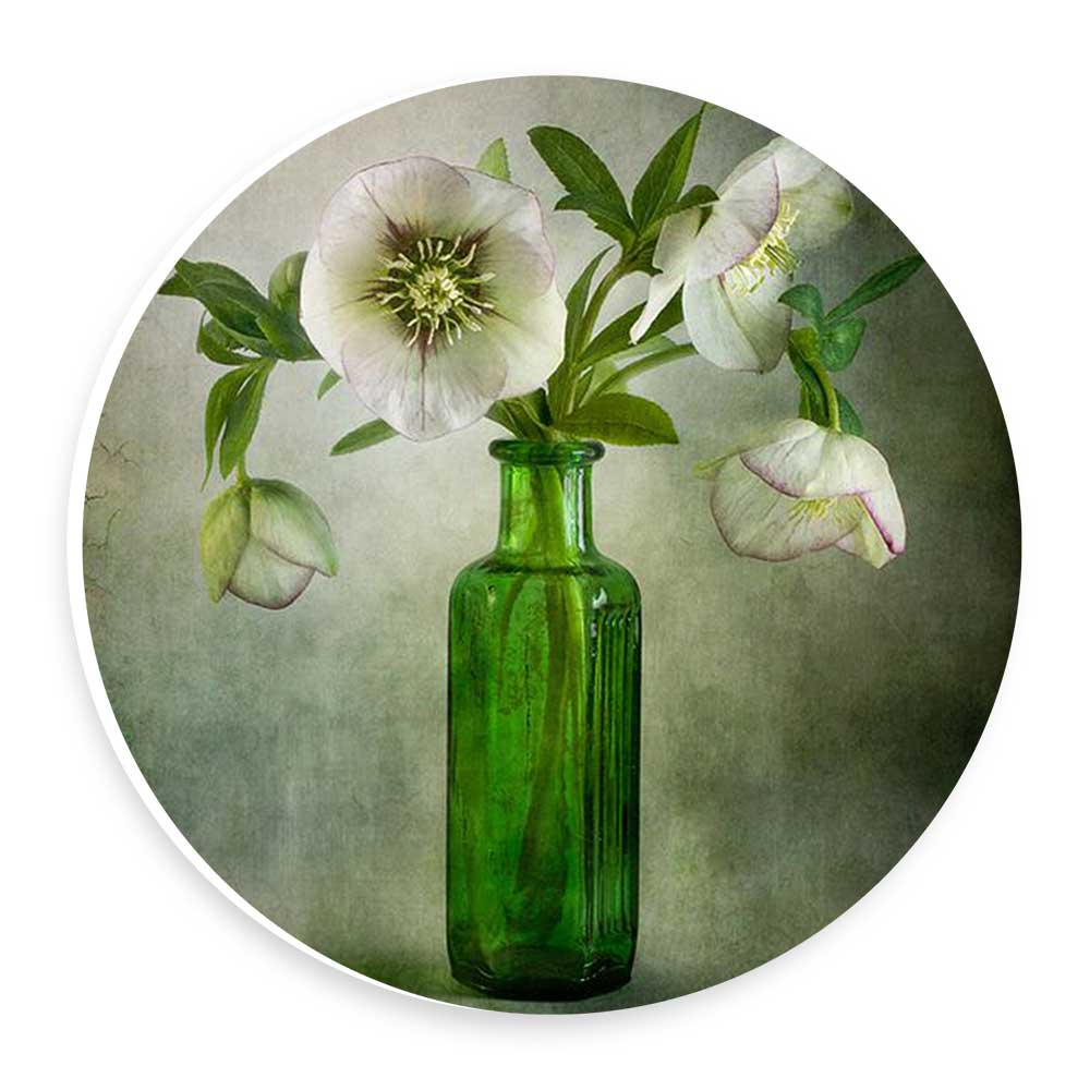 دیوارکوب طرح گل و بطری شیشه ای مدل wtb490