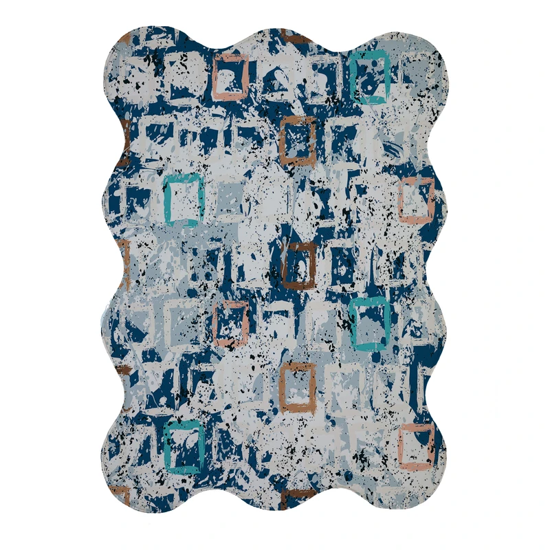 پادری مدل دالبر طرح آبرنگی کد 9195 سایز 80x110 سانتی متر 