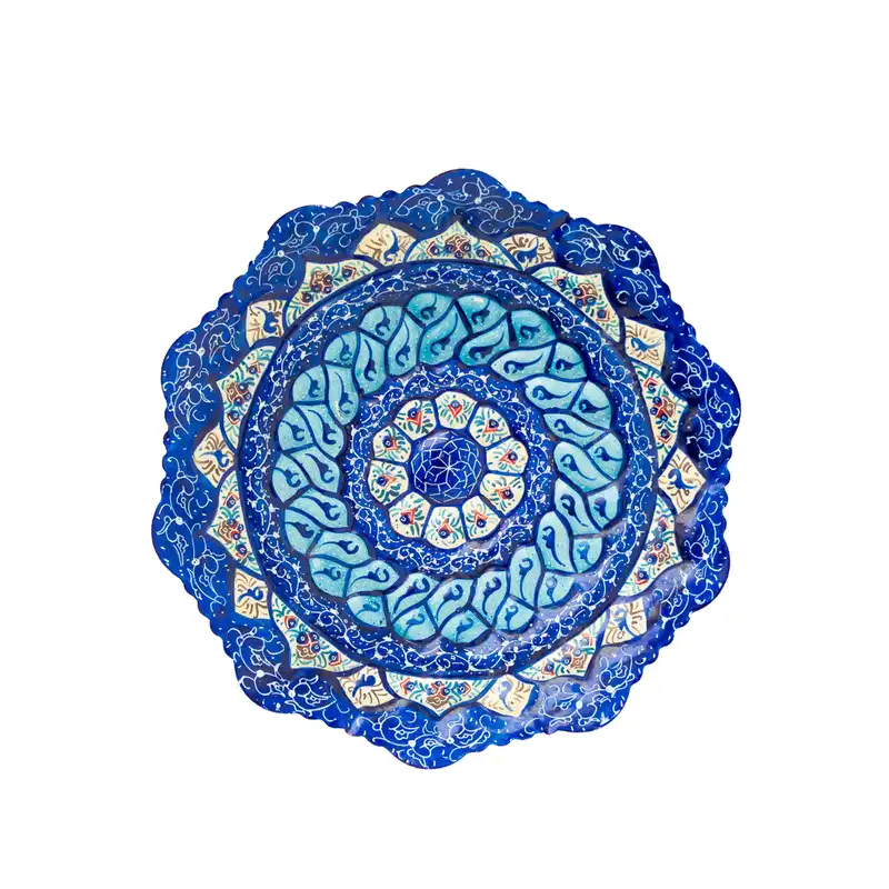 ست گلدان و بشقاب میناکاری مدل M13