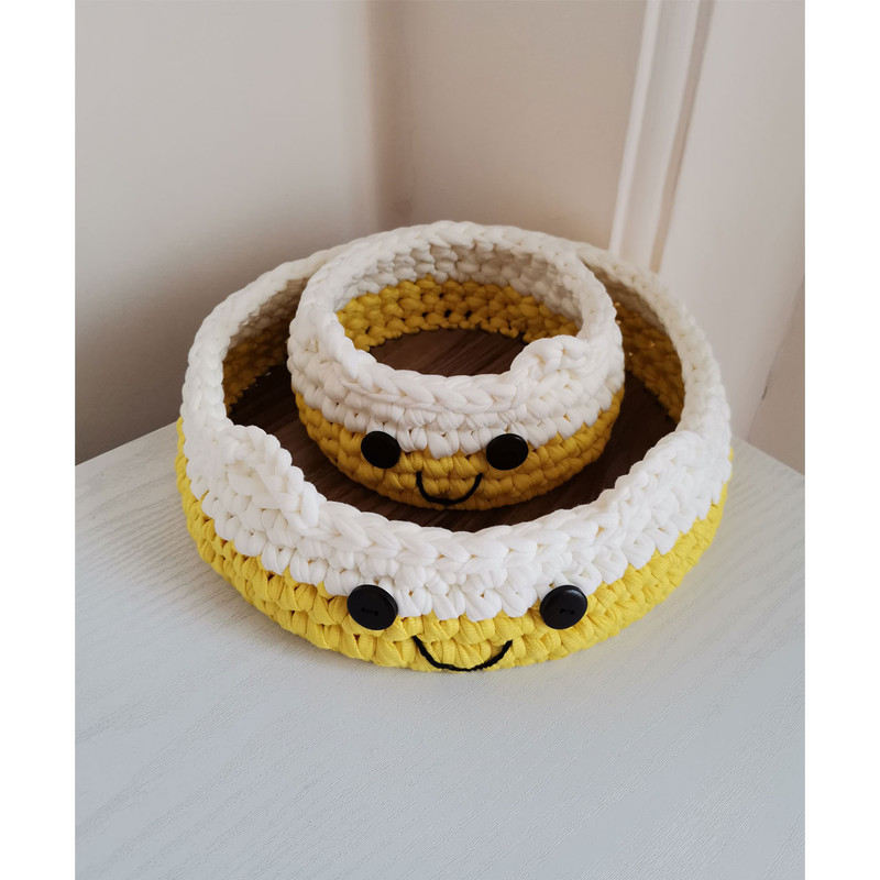 سبد قلاب بافی تریکو مدل خرسی کدwsz74