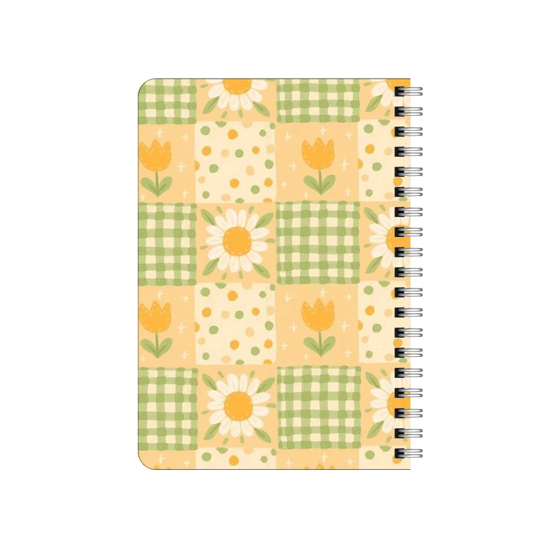 دفترچه یادداشت بامبیلیپ مدل چوبی طرح گل چهل تکه کد 0805755