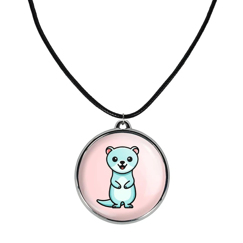 گردنبند خندالو مدل حیوانات بامزه قاقم کد 2821228213