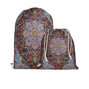 نظم دهنده سفری مدوپد طرح قالی قم لچک و ترنج مدل C-Ghom152 بسته 2 عددی