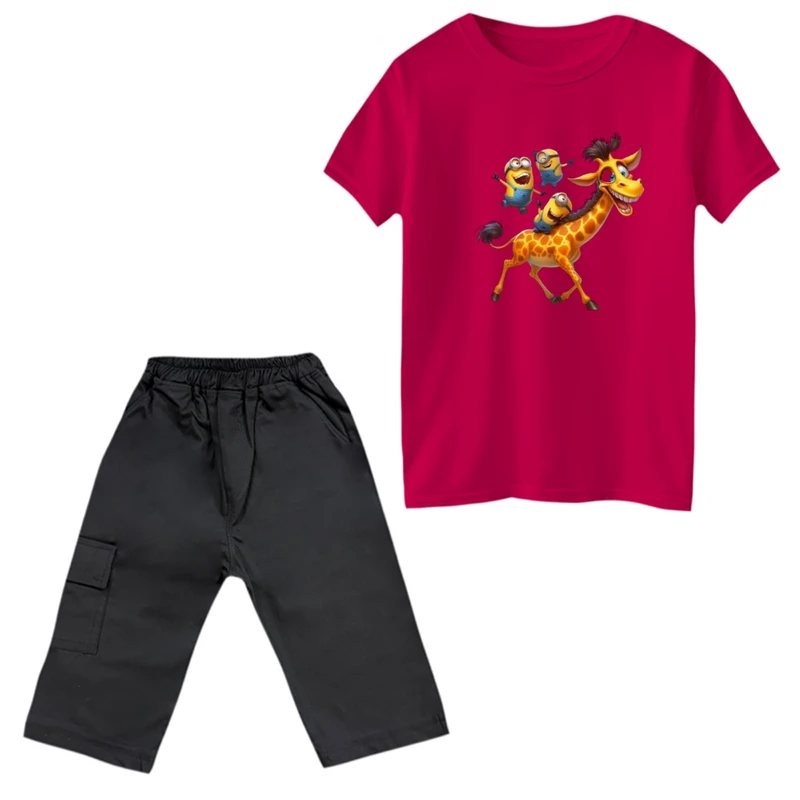 ست تی‌شرت و شلوارک پسرانه مدل مینیون کد 33