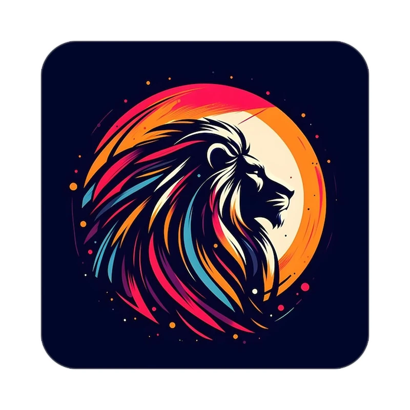 زیر لیوانی کاکتی طرح شیر مدل mp24085