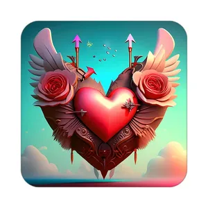 زیر لیوانی کاکتی مدل عاشقانه کد mp12107