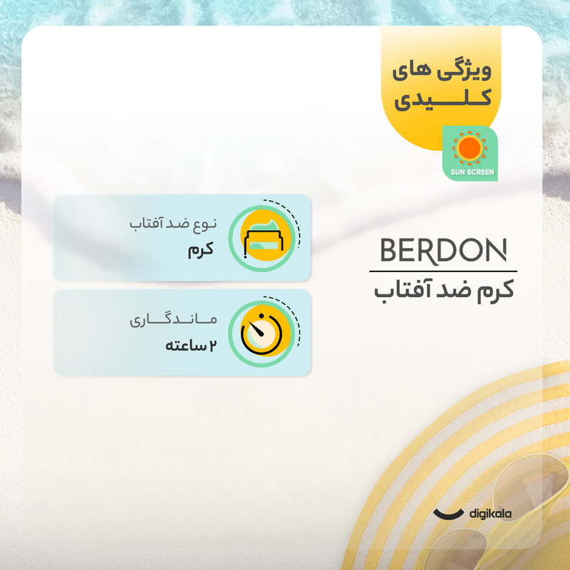 کرم ضدآفتاب بردون  مدل SPF50، مناسب پوست‌های چرب و آکنه ای، حجم 50 میلی‌لیتر