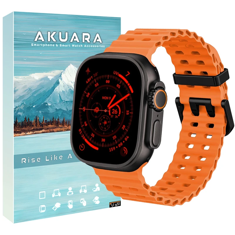 بند آکوآرا مدل BKBUCK-Ocean مناسب برای اپل واچ Series 4 44mm / 5 44mm / 6 44mm / Se 44mm / 2 42mm / 3 42mm