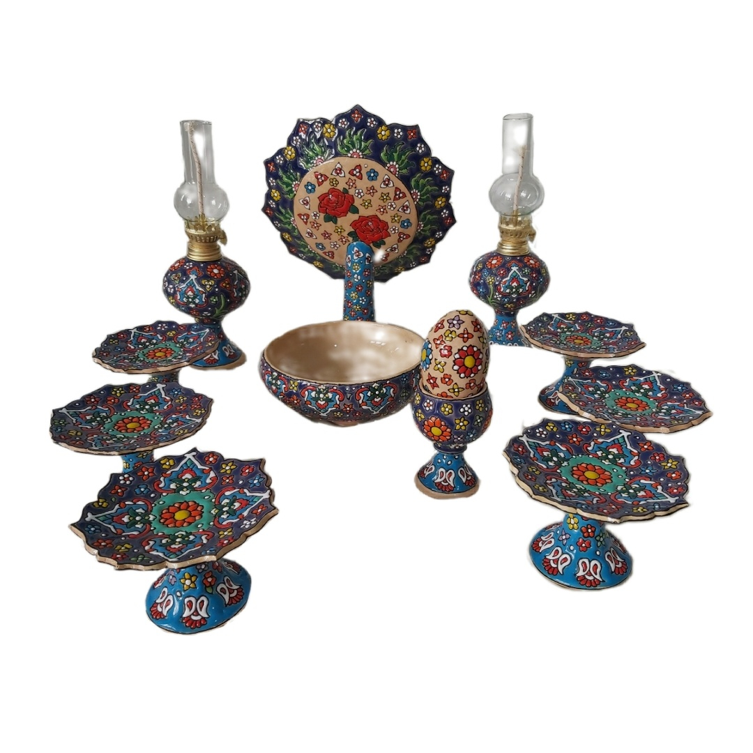 ست ۱۲ تکه هفت سین میناکاری کد E100