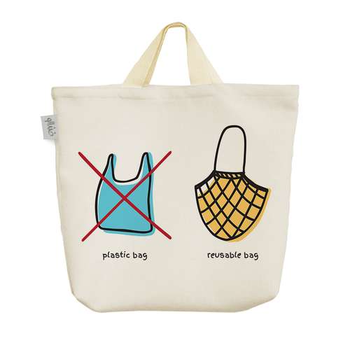 ساک خرید خندالو مدل به کیسه پلاستیکی نه بگوییم کد 1765