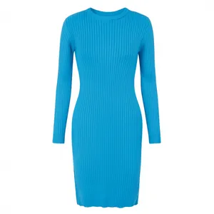 پیراهن بافتنی یقه گرد زنانه مدل آسمان کد ۱۲