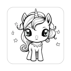 زیر لیوانی کاکتی طرح اسب تک شاخ و یونیکورن مدل mp29784