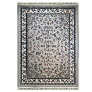 فرش ماشینی ستاره کوروش کاشان مدل گیلدا زمینه فیلی