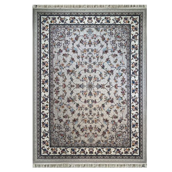 فرش ماشینی ستاره کوروش کاشان مدل گیلدا زمینه فیلی