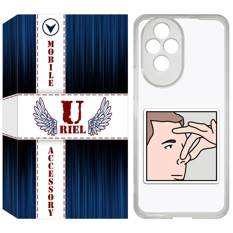 کاور یوریل مدل Clear کد 87 طرح دماغ مناسب برای گوشی موبایل آنر 200