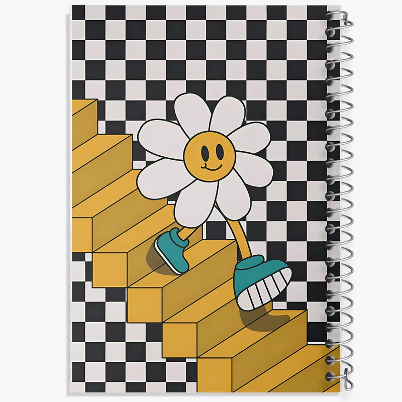 دفتر شطرنجی 50 برگ خندالو طرح ایموجی گل کد N3857