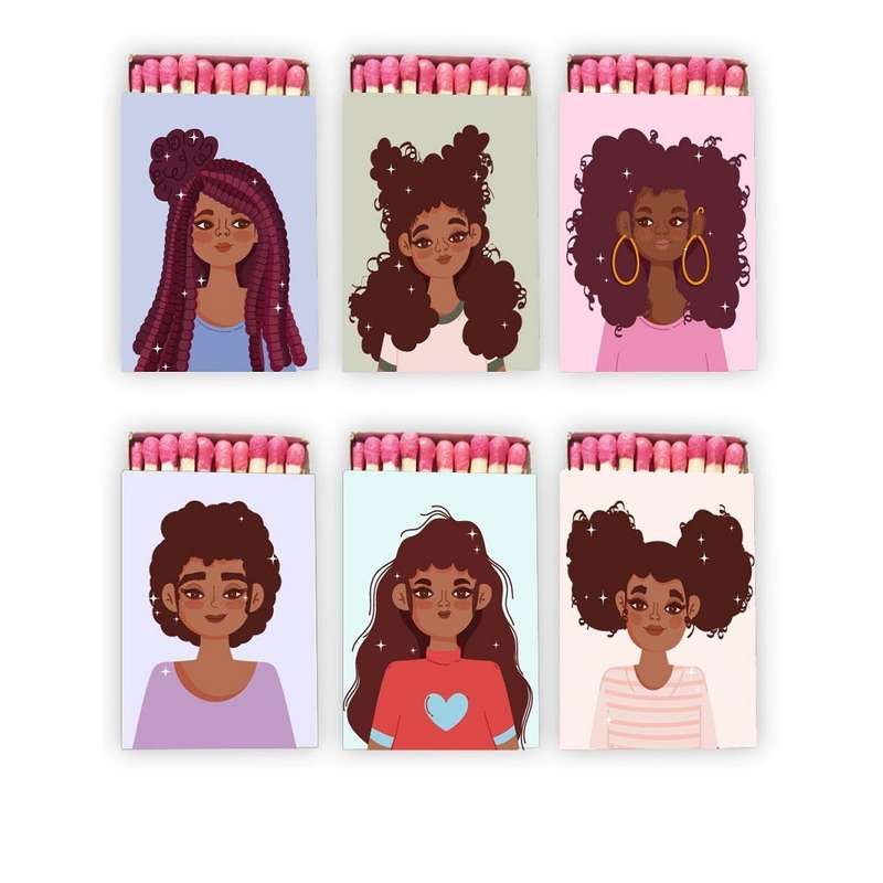 کبریت مدل فانتزی طرح دختر مجموعه 6 عددی