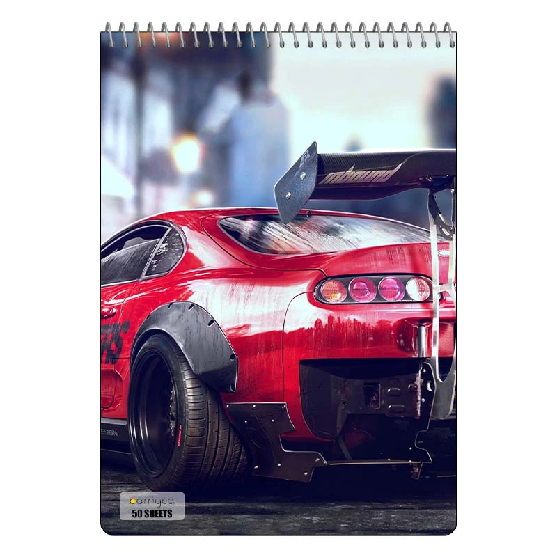 دفتر نقاشی 50 برگ سیمی کارنیکا طرح تویوتا سوپرا Toyota Supra کد 58819