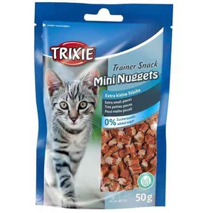 تشویقی گربه تریکسی مدل Trainer Snack Mini Fish Nuggets کد 42741 وزن 50 گرم