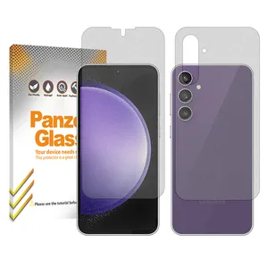 Panzer Glass Resistant model Matte screen protector suitable for Samsung Galaxy S23 FE mobile phone along with the back protector