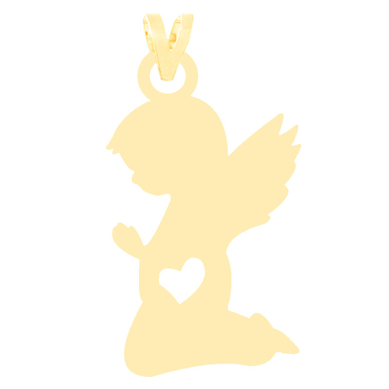 آویز گردنبند طلا 18 عیار زنانه کرابو طرح کودک فرشته مدل Kr3296