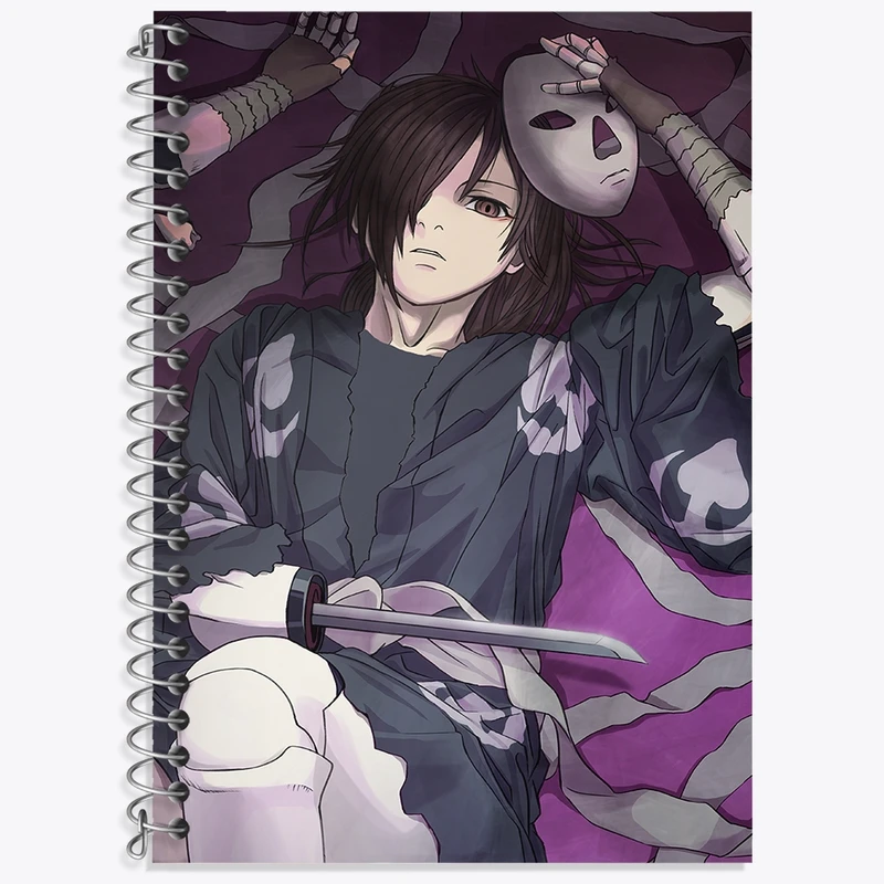 دفتر زبان 50 برگ خندالو مدل دو خط طرح هیاکیمارو انیمه دورورو کد 33610