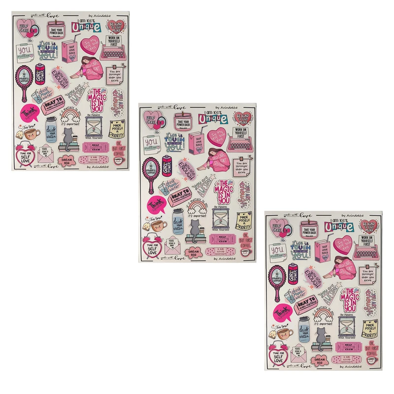 برچسب مدل بولت ژورنال و اسکرپ بوک طرح 1 self love بسته سه عددی