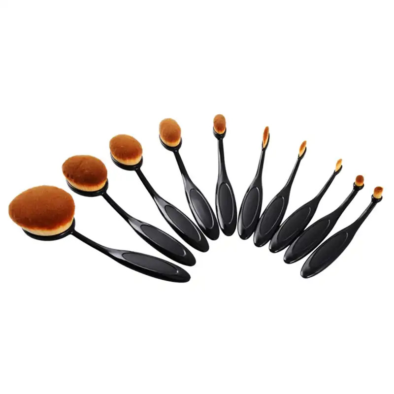 ست برس آرایشی مدل 002 مجموعه 10 عددی