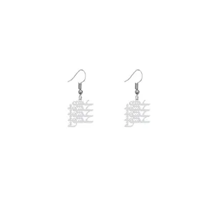 گوشواره نقره زنانه هایکا طرح عشق مدل n.ha645
