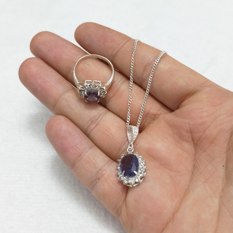 نیم ست نقره زنانه سلین کالا مدل آماتیس کد ce