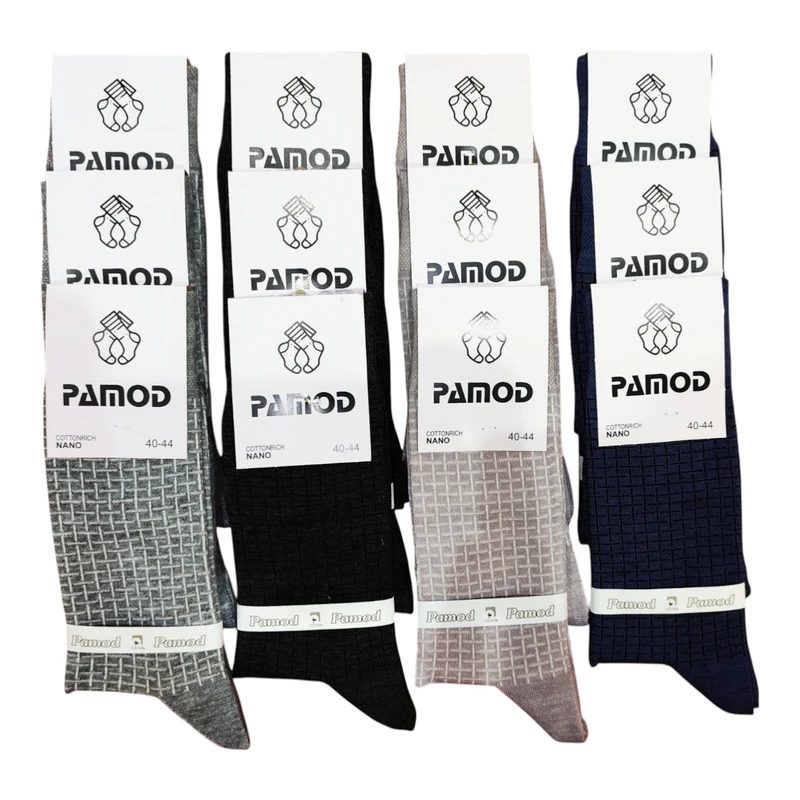 جوراب ساق بلند مردانه مدل SO_002 بسته ۱۲ عددی