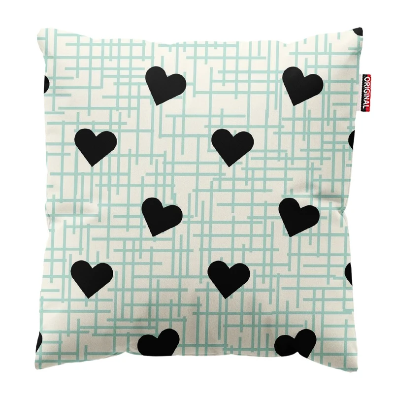 کوسن پاد آفرین طرح قلب کد 539 سایز 30*30 سانتی متر